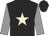 Black, beige star, grey sleeves