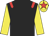 Black, red epaulets, yellow sleeves, yellow cap, red star