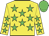 yellow, lime green stars, lime green cap