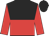 black, red halved horizontally, red sleeves