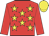 Red, yellow stars, Red sleeves, Yellow cap
