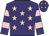 purple, pink stars, purple sleeves, pink hoops, purple cap, pink stars