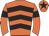 Orange, black chevrons, armlets and star on cap