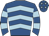 Royal blue, light blue chevrons, hooped sleeves and stars on cap