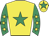 Yellow, emerald green star, emerald green sleeves, yellow stars, yellow cap, emerald green star