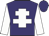 Purple body, white cross of lorraine, white arms, purple cap