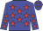 Blue body, red stars, blue cap, red stars