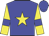 blue, yellow star, yellow sleeves, blue armlets, blue cap