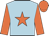 Light blue, orange star, sleeves and cap