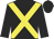 Black body, yellow cross sashes, black arms, black cap