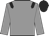Grey body, black epaulettes, grey arms, black cap