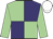 Light green and purple (quartered), light green sleeves, white cap