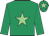 Emerald green, light green star and star on cap