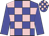 blue and pink check, blue sleeves
