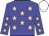 blue, pink stars, white cap