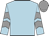 light blue, grey chevrons on sleeves, grey cap