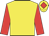 yellow, red sleeves, red diamond on cap