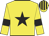 Yellow, black star, Black armlets, Striped cap