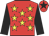 Red, yellow stars, black sleeves, red cap, black star
