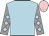 Light blue, grey sleeves, light blue diamonds, pink cap
