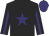 Black, purple star, purple stripe on sleeves, purple cap