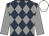 Dark blue & grey diamonds, grey sleeves, white cap