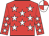 Red, white stars, quartered cap