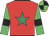 Red, emerald green star,emGreen slvs,black armlet,black & green quartered cap