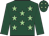 Dark Green with Light Green stars, Dark Green sleeves with Dark Green cap with Light green stars