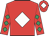 Red, white diamond, red sleeves, emerald green diamonds, red cap, white diamond