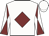 WHITE, MAROON diamond, diabolo on sleeves