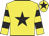 Yellow, black star, hooped sleeves and star on cap