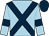 light blue, dark blue cross belts, dark blue armbands and cap