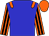 blue, orange epaulets, orange sleeves, black stripes, orange cap