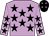 Lilac, Black stars, Black cap, Lilac stars