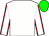 White, white, red seams sleeves, green cap
