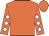 Orange, white diamonds on sleeves