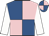 Royal blue and pink (quartered), white sleeves
