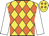 Yellow and orange diamonds, white sleeves