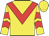 Yellow, red chevron, chevrons on sleeves