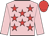 Pink, red stars, pink sleeves, red cap