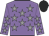 Mauve body, grey stars, mauve arms, grey stars, black cap