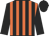Black and Orange stripes, Black sleeves and cap