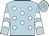 Light blue, white spots, chevrons on sleeves