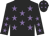 Black, mauve stars