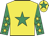 Yellow, emerald green star, emerald green sleeves, yellow stars, yellow cap, emerald green star