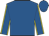 Royal blue, yellow seams on sleeves
