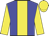 blue, yellow stripe, yellow sleeves and cap