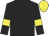 Black, yellow armlets and cap