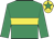 Emerald green, yellow hoop, emerald green sleeves, yellow cap, emerald green star